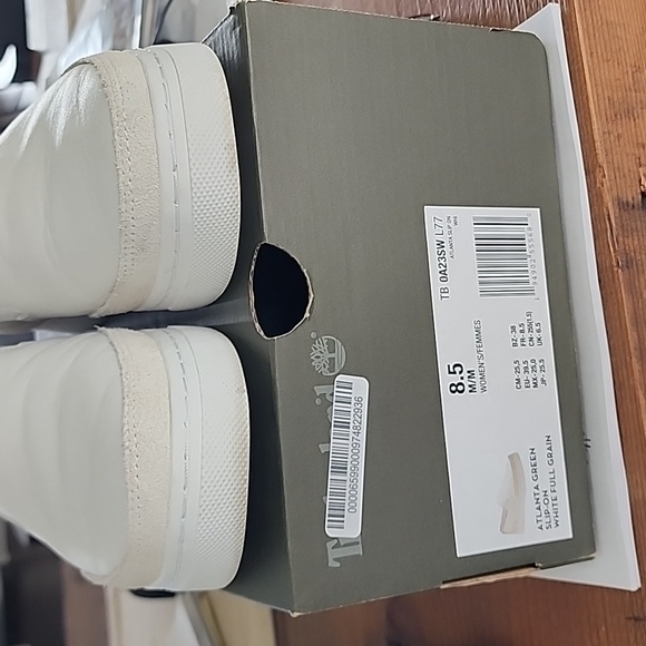 Timberland Women's Atlanta Green Slip On White Shoes Size 8.5M - Picture 10 of 13